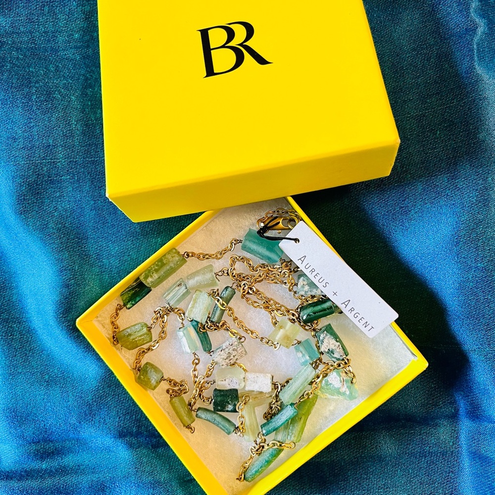 Roman glass necklace authentic antique NWT